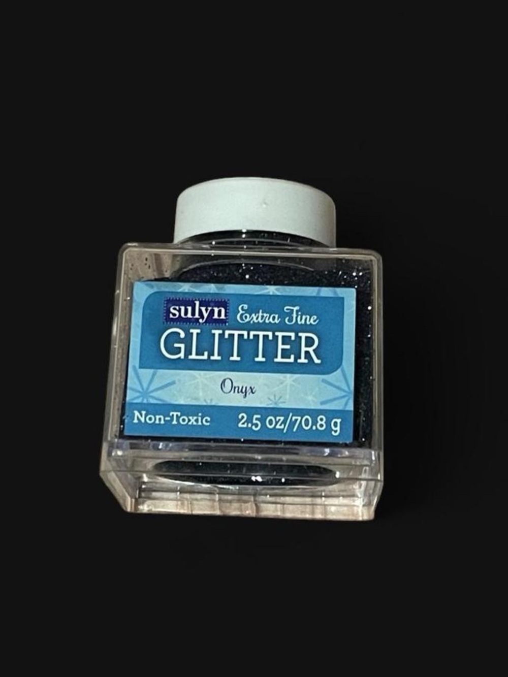 sulyn Extra Fine Glitter Onyx Black Glitter NWT